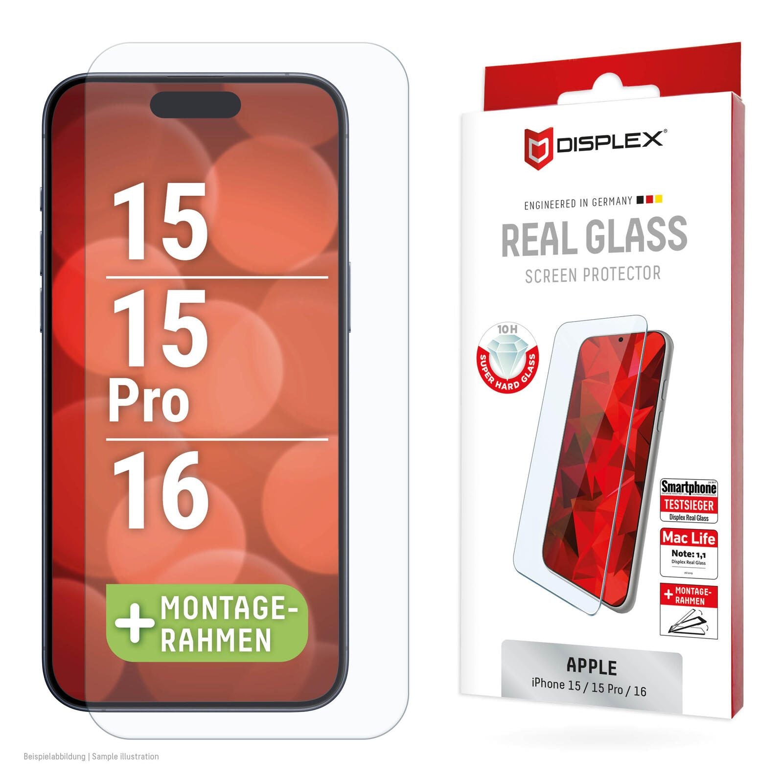 DISPLEX Real Glass iPhone 15/15 Pro/16 DISPLEX Real Glass iPhone 15/15 Pro/16